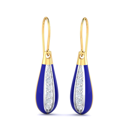Dangling Dew Enamel Earrings
