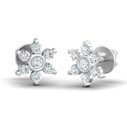 Bezel Love Stud Earrings