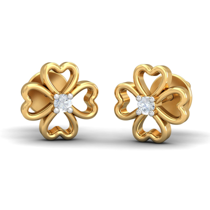 Quadro Classica Gold Stud Earring