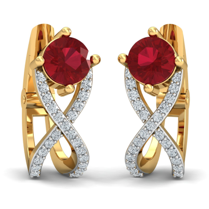 Królewski Ruby  Earrings