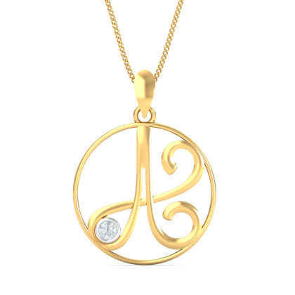 Artistic A Initials Pendant