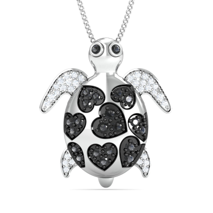 Tortoise Black Diamond Pendant