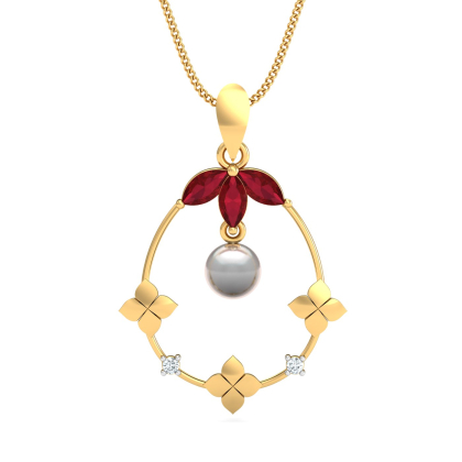 Dazzling Oval Ruby Pendant