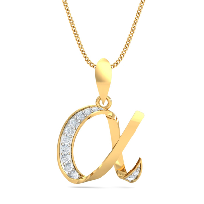 Studded Alpha Pendant