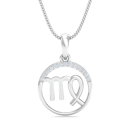 Virgo Zodiac Gold Pendant