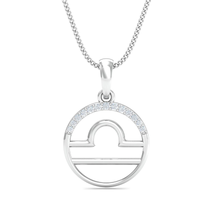 Libra Zodiac Gold Pendant