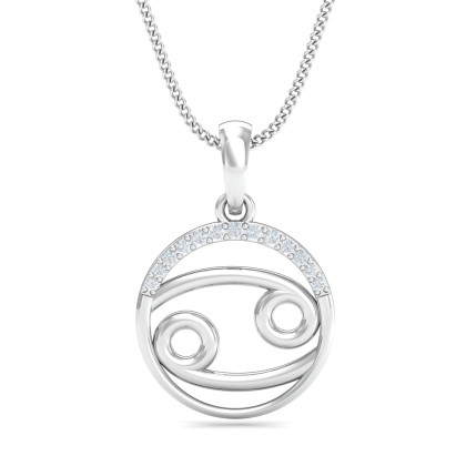 Cancer Zodiac Gold Pendant