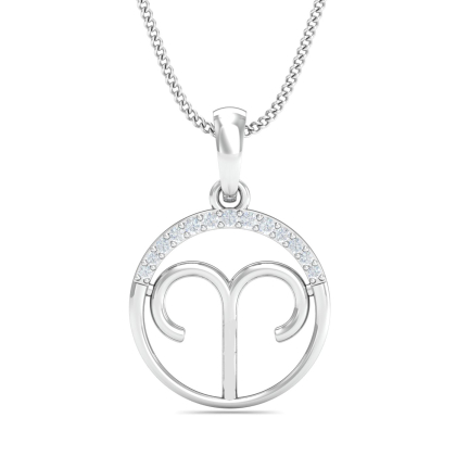 Aries Zodiac Gold Pendant