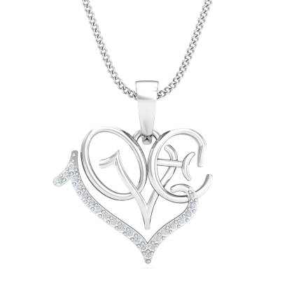 L O V E Heart Pendant