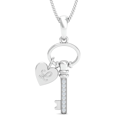 Pretty Lock & Key Pendant