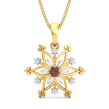 Snowflake Citrine Pendant