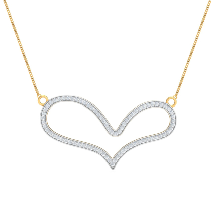 Curvy Heart Necklace Pendant