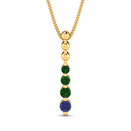 Emerald Tanzanite Pendant