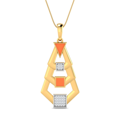Cedar Enamel Pendant