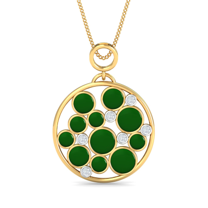 Bubbles Enamel Pendant