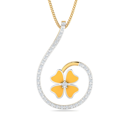 Wildflower Enamel Pendant