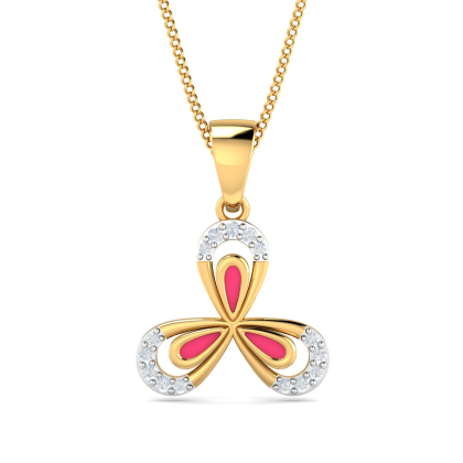 Enamelled Lily Pendant