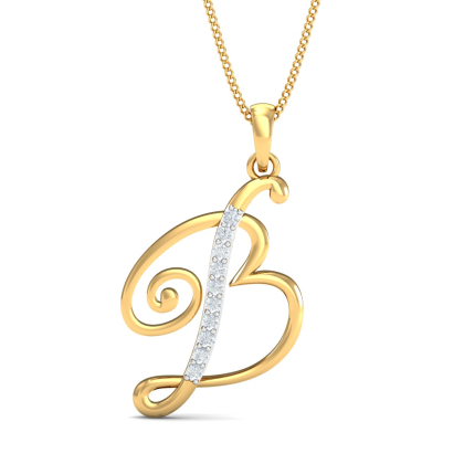 B Initials Pendant