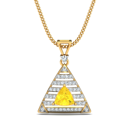 Triangle Citrine Pendant