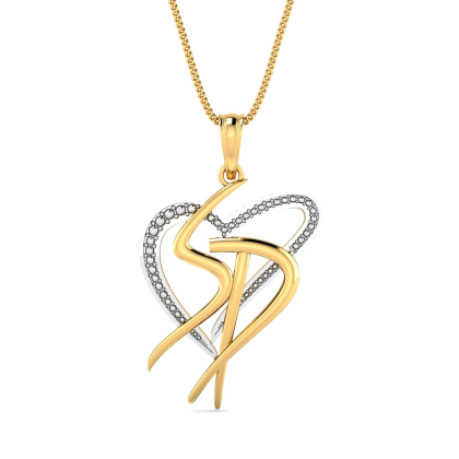 DS Initials Gold Pendant