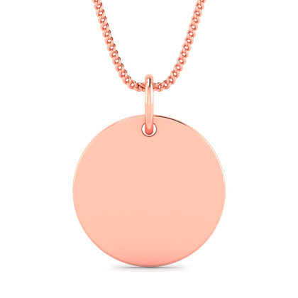 Engravable Gold Disc Pendant