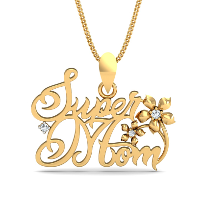 SuperMom Gold Pendant