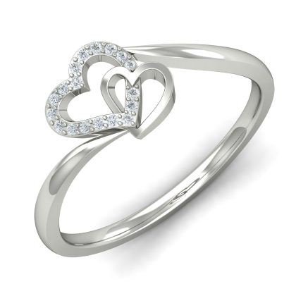 White Hearts Ring