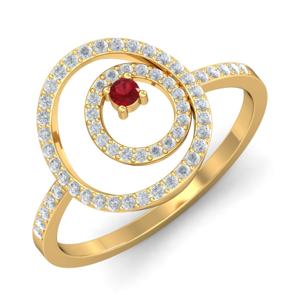 Ruthna Circular Ruby Ring