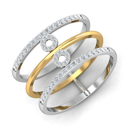 Trio Dual-Toned Ring