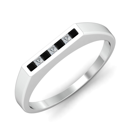 Classic B&W Diamond Ring For Men