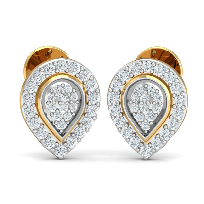 Sepal Stud Earrings (18K-YG-SI-HI-RTS)
