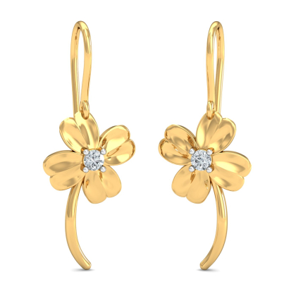 Solitario Bloom Earrings (18K-YG-SI-HI-RTS)