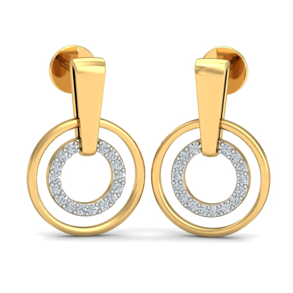 Love Lukket Earrings (18K-YG-SI-HI-RTS)
