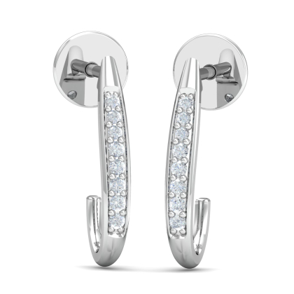 Valerie J-Hoop Earrings (18K-WG-SI-HI-RTS)