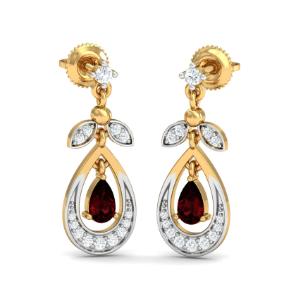 Zayan Garnet Drop Earrings