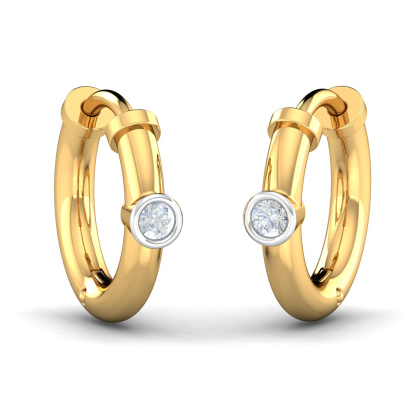 Akilah Diamond Hoops (14K-YG-SI-HI-RTS)