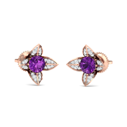 Pankhuri Amethyst Studs