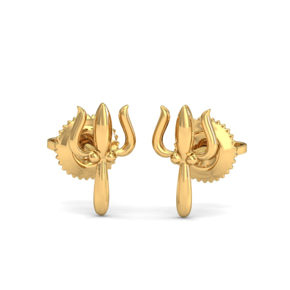 Trident Gold Earrings (18K-WG-RTS)