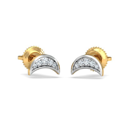 Crescent Studded Earrings