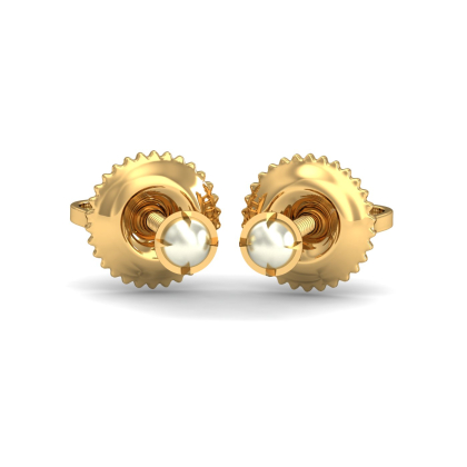 Ashen 2 mm Round Pearl Studs (18K-YG-RTS)