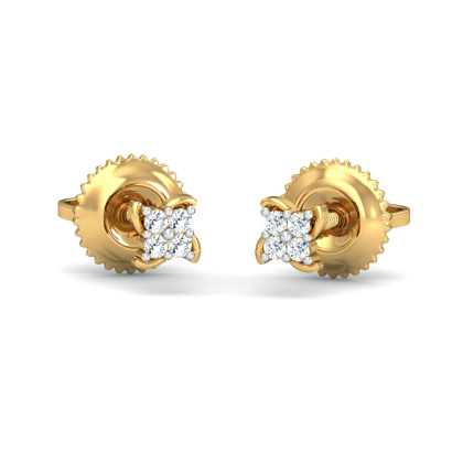 Quartet Kid's Stud Earrings (18K-YG-SI-HI-RTS)