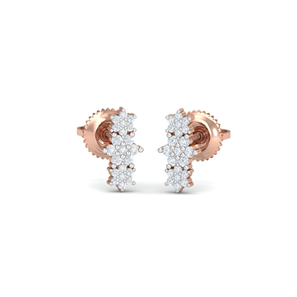 Linear Bloom Stud Earrings
