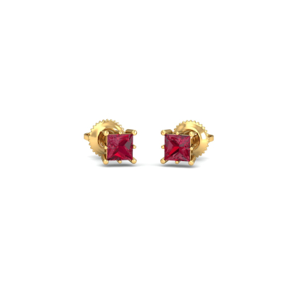 Parzva Ruby Stud Earrings