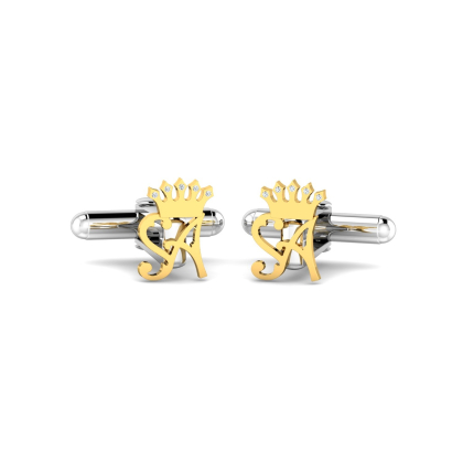 SA Initials Crown Cufflinks