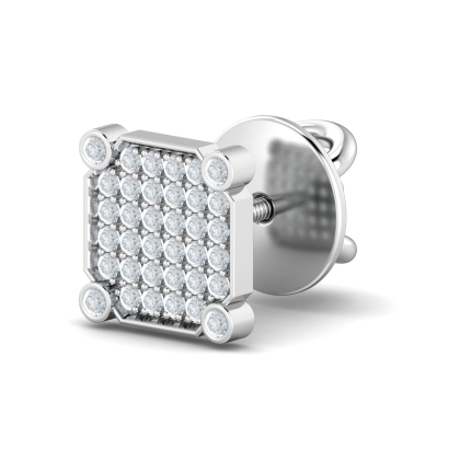 Beale Men's Ear Stud (18K-WG-SI-HI-RTS)