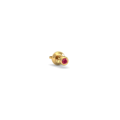Bruce Ruby Mens Ear Stud