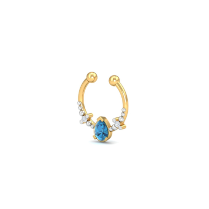 Pear Topaz Faux Septum Ring