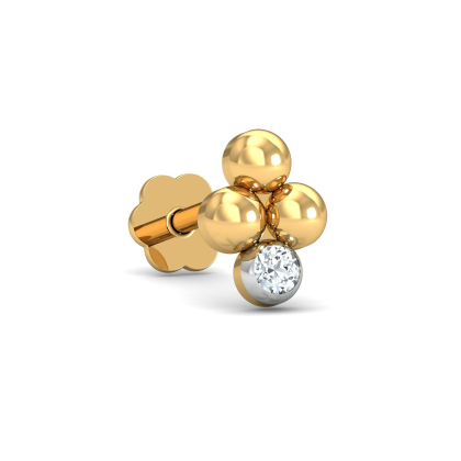 Mukta Nose Stud (14K-YG-SI-HI-RTS)
