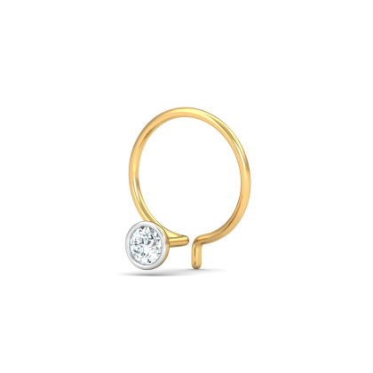 Bezel 8 Cent Nose Pin (18K-YG-VS-GH-RTS)