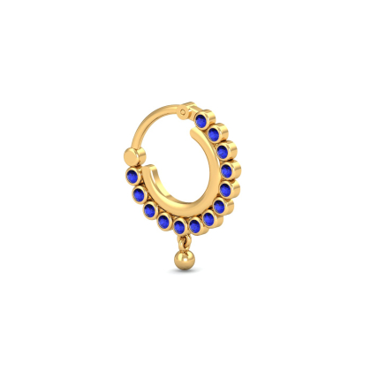 Classic Blue Sapphire Nose Ring